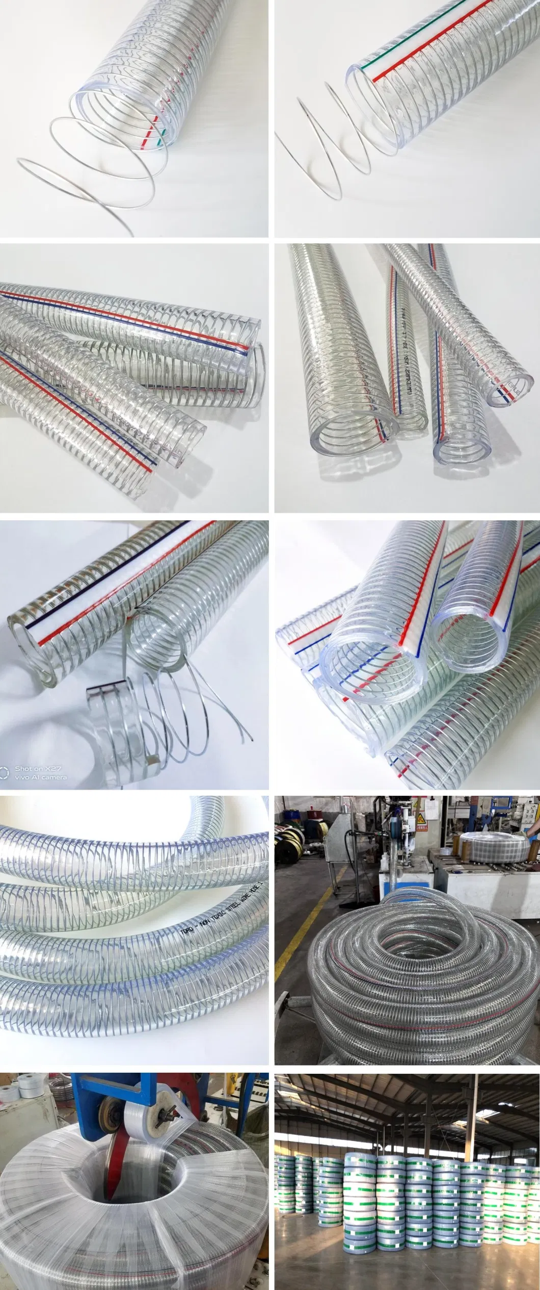 No Smell Transparent Steel Wire Helix PVC Hose